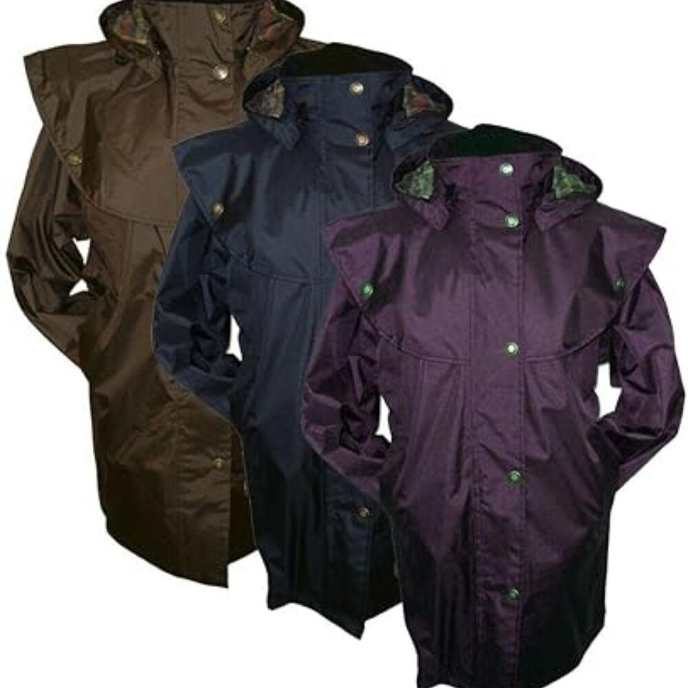 Women's Oxford Blue Classics Wax Cotton Coat - Made in England - Picture 8 of 8